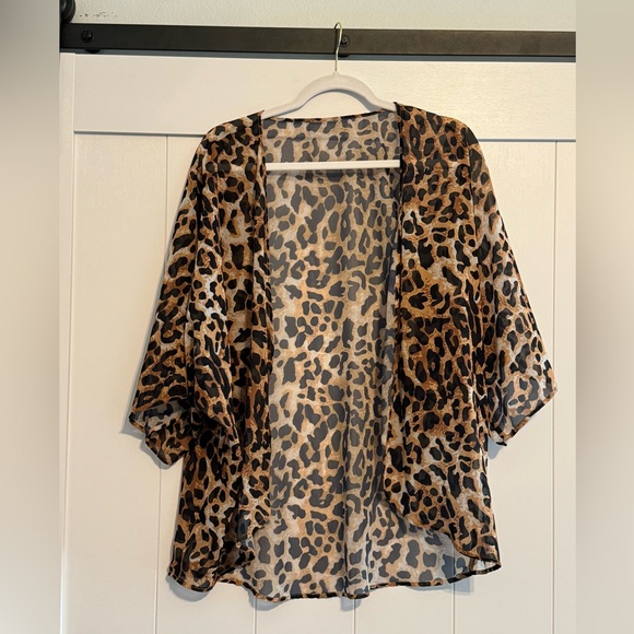 Leopard Print Kimono - Picture 1 of 1